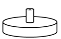 Hartferrit Flachgreifer, Gewindebuchse, Verschrauben, Anschrauben, Greifermagnete, Stabgreifer, Ferrit, Y30 Magnete, keramische Magnete, Topfmagnet mit Gewindebuchse Ferrit (HF) Hartferrit